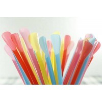 Paie jumbo cu lingurita, colorate, drepte, amb. la set, reutilizabile, 500buc Produse 19,30 lei