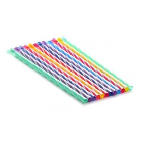 Paie jumbo spiralate drepte cu lingurita (500buc) Produse 37,49 lei