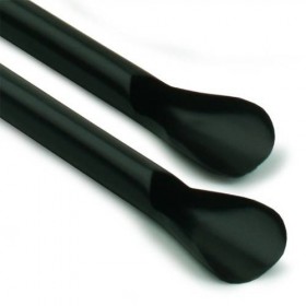 Paie jumbo negre drepte cu lingurita (500buc) Produse 49,98 lei