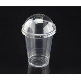 Set pahare plastic + capac bombat, 97mm, 350ml (100buc) Produse 41,92 lei