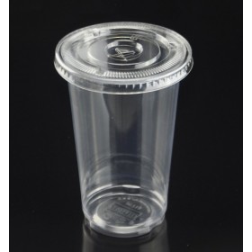 Set pahare plastic + capac plat, 97mm, 500ml (100buc) Produse 44,31 lei