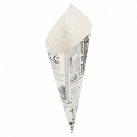 Con din hartie, design ziar, 24x17cm (250buc) Produse 69,43 lei
