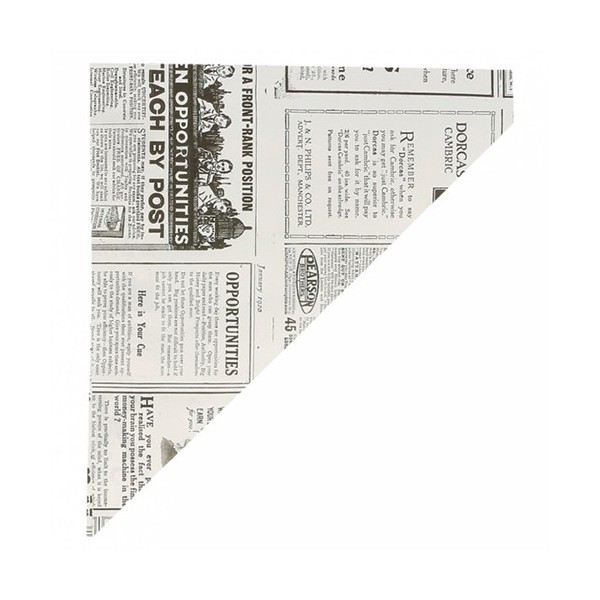 Con din hartie, design ziar, 150gr, 18x18cm (1000buc) Produse 116,71 lei
