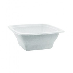 Boluri trestie, biodegradabile, patrate, 1200ml|40oz + capac transparent (400buc) Produse 585,23 lei