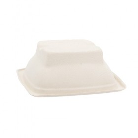 Boluri trestie, biodegradabile, patrate, 950ml|32oz + capac transparent (400buc) Produse 572,48 lei