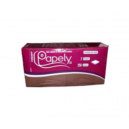 Servetele Papely bordo, 2str, 33x33cm, 250buc