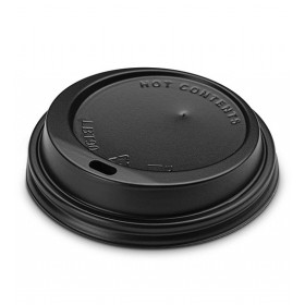 Capace plastic negre, D80, cu orificiu, pentru 8oz și 12oz, 1000buc Produse 126,70 lei