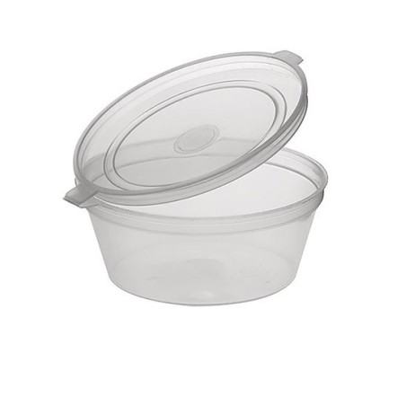 Sosiera rotunda, PP, capac atasat, 30cc (50buc)