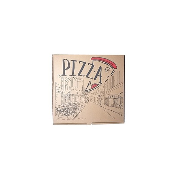 Cutii pizza, carton natur, design urban, 28cm (100 buc) Produse 97,85 lei