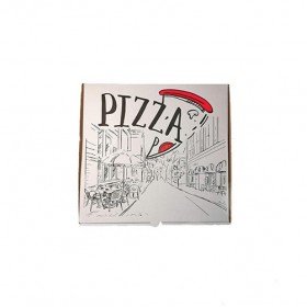 Cutii pizza, carton alb, design Urban, 25cm (100buc) Produse 82,40 lei