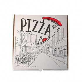 Cutii pizza, carton alb, design Urban, 45cm (50buc) Produse 127,11 lei