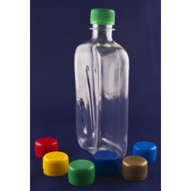 Flacoane 500ml, pet transparent, plate, F28mm Produse 1,34 lei
