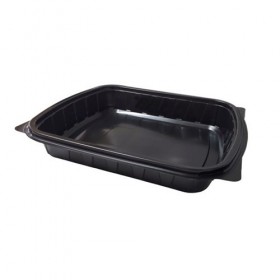 Caserole meniu, negre, cu capac transparent, 1 comp. (50buc) Caserole termorezistente 54,13 lei