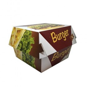 Cutii de burger, carton personalizat, 12x12x8cm (100buc) Produse 60,13 lei