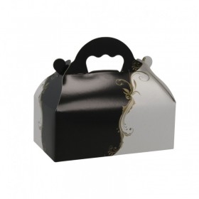 Cutii carton prajituri, black & white, 18*16 cm (50buc) Produse 146,15 lei