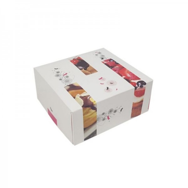 Cutie mini prajituri, design tarta, 18*18*10 cm (25buc) Produse 80,55 lei