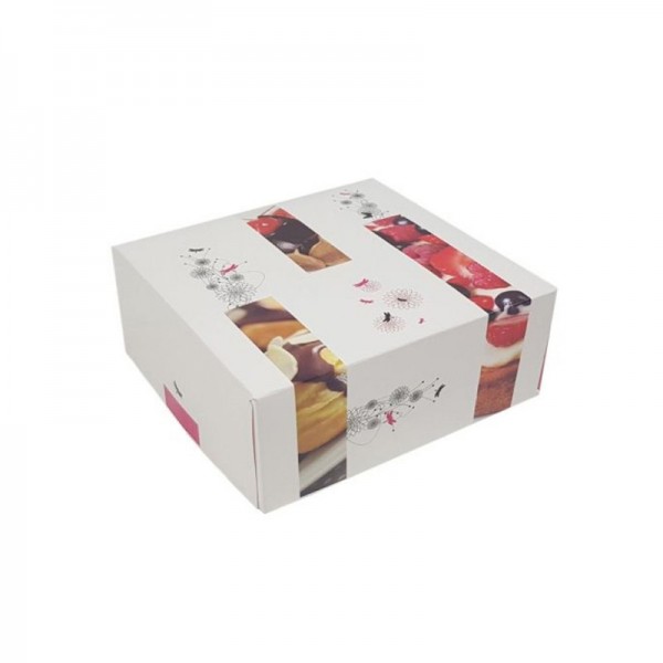 Cutii mini prajituri, design tarta, 20*20*10 cm (25buc) Produse 91,56 lei