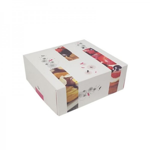 Cutii mini prajituri, design tarta, 23*23*10 cm (25buc) Produse 103,13 lei