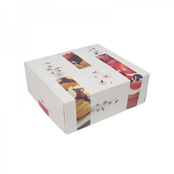 Cutii mini prajituri, design tarta, 26*26*10 cm (25buc) Produse 109,51 lei