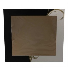 Cutii carton prajituri, black & white, cu fereastra, 28*28*h10 cm (50buc) Produse 310,54 lei