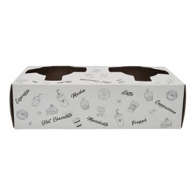 Suport 2 pahare cutie carton, design urban (100buc) Produse 50,55 lei