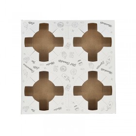 Suport 4 pahare cutie carton, design urban (100buc) Produse 86,36 lei