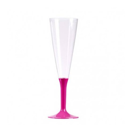 Pahare plastic sampanie cu picior roz 150ml (100buc) Produse 139,05 lei