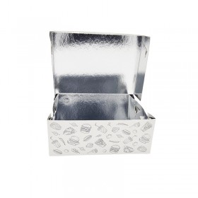 Cutie cartofi prajiti 250gr, carton aluminizat, design urban, 16*13.5*h6 cm (10kg) Produse 248,59 lei