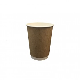 Pahare carton 235ml - 8oz natur, double wall D80 (500buc) Pahare natur 169,47 lei