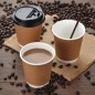 Pahare carton 350ml - 12oz natur, double wall D90 (400buc)
