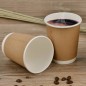 Pahare carton 350ml - 12oz natur, double wall D90 (400buc)