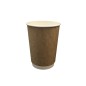 Pahare carton 350ml - 12oz natur, double wall D90 (400buc)
