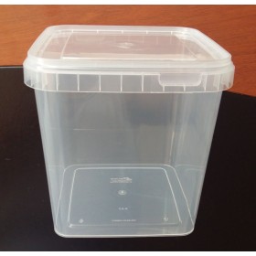 Cutie patrata 10.3L cu capac transparent (100buc) Polipropilena 1,00 lei
