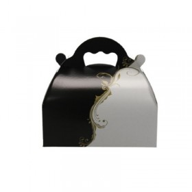 Cutii carton prajituri, black & white, 18*10 cm (50buc) Produse 100,19 lei