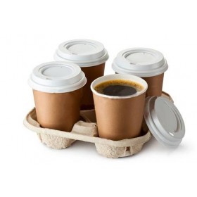 Suport transport, tip cofrag, carton reciclat, 4 pahare (260buc) Produse 134,74 lei