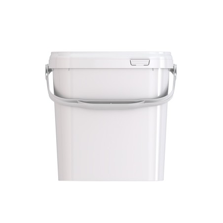 Cutie patrata 5L + capac alb (100buc)