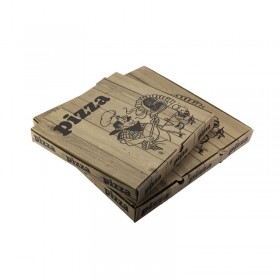 Cutii pizza 28cm, design wood (100buc) Produse 138,16 lei