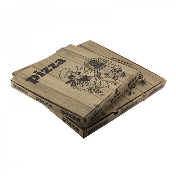 Cutii pizza 32cm, design bucatar wood (100buc) Produse 99,60 lei