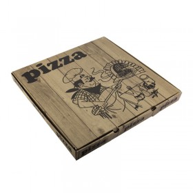 Cutii pizza 32cm, design bucatar wood (100buc) Produse 99,60 lei
