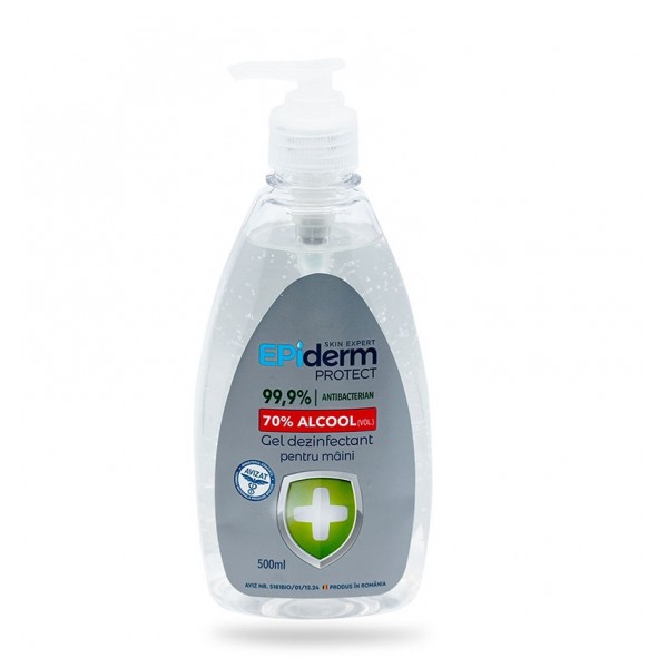EpiDerm, gel antibacterian|dezinfectant, 70% alcool, 500ml Produse 16,80 lei