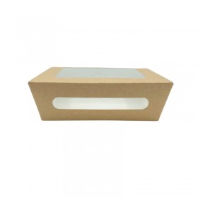 Cutie meniu take- away cu fereastra, carton natur, 14*10*5 cm (50buc) Produse 58,19 lei